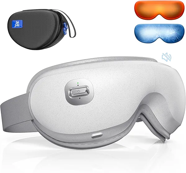 BOB AND BRAD Zero Pro Ultra-Quiet Eye Massager with Heat and Cooling, Lightweight Eye Massager with Scroll Button for Migraine Dry Eyes Relief, Relax, FSA Eligible/HSA Eligible Gifts for Wom