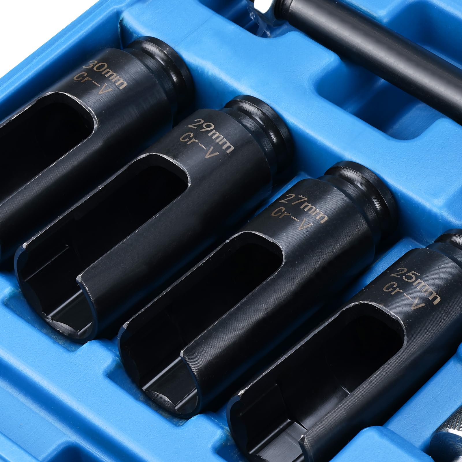 FreeTec Diesel Injektoren Auszieher Satz 14-TLG – Einspritzdüsen Auszieher Werkzeug mit Gleithammer, Adapter & Stecknüssen für Common Rail CDI Injektoren