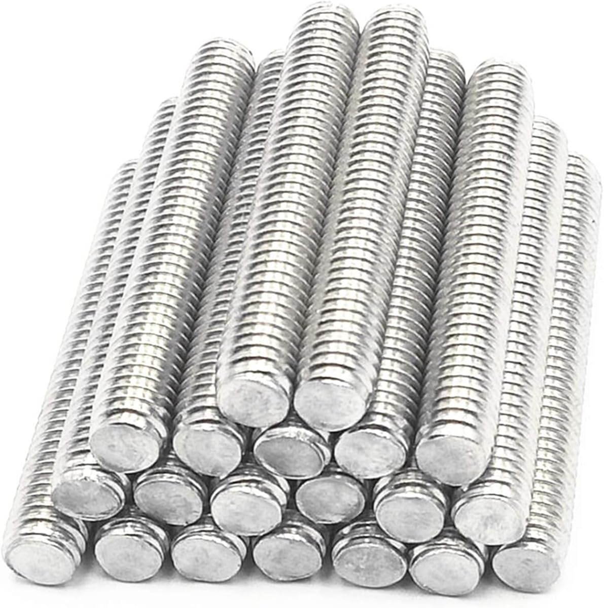 M6 Fully Threaded 304 Stainless Steel Rod Bar Studs Silver Tone 20 Pcs (M6 x 35mm)