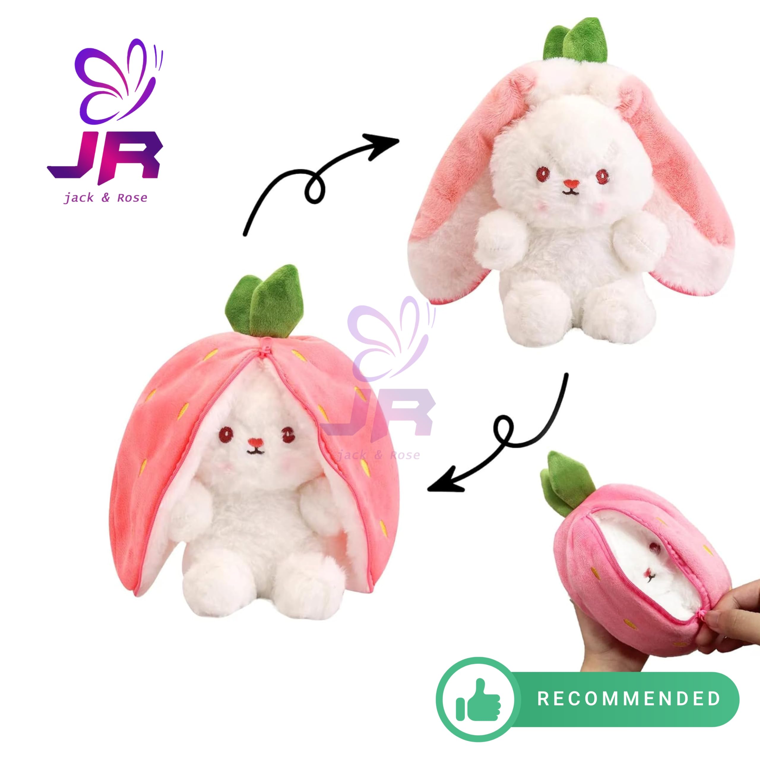 Buy JR JACK & ROSE Best Buy Strawberry Bunny Plush Toys, Rabbit