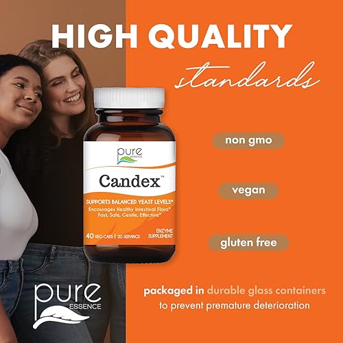 Miniatura 5 de Pure Essence - Suplemento de sobrecrecimiento de levadura con enzimas digestivas, ayuda probiótica para la infección por hongos para hombres y