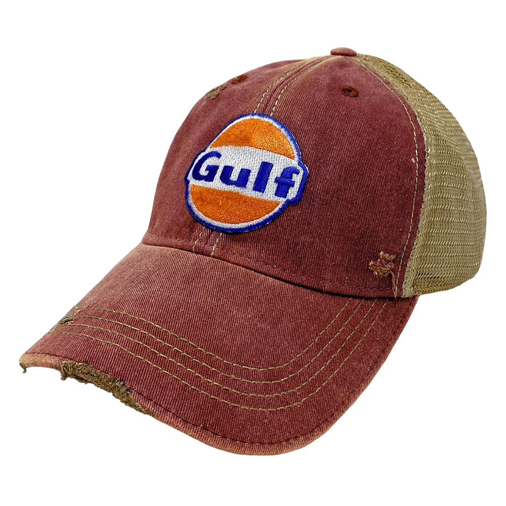 Gulf Sombrero de Snapback Ajustable Vintage Desgastado - - Talla única