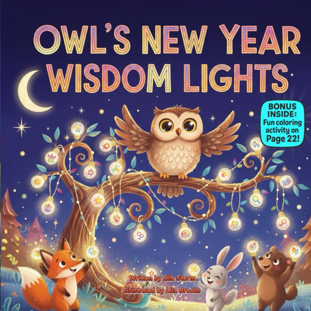 Owl’s New Year Wisdom Lights: A Gentle Rhyming Picture Book About Sharing, Teamwork, and New Beginnings