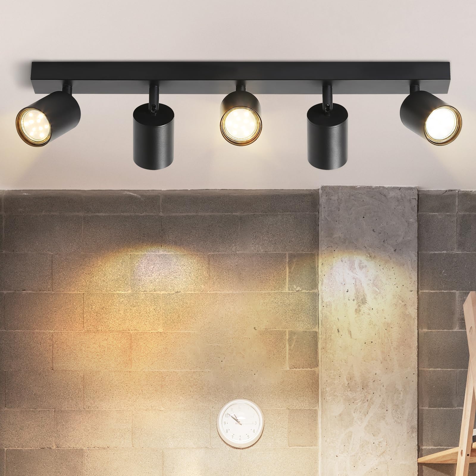 Homefire LED Deckenlampe 6 Flammig Deckenstrahler - 350° Schwenkbar Strahler GU10 Deckenleuchte Weiß flurlampe Spots Innen Deckenspot für Wohnzimmer Küche Schlafzimmer Ohne Leuchtmittel