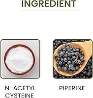 Vista 3 de Green Organic Supplements N-acetil cisteína (NAC), 90 VCaps, alta absorción, sin OMG, sin gluten Equilibra el sistema inmunológico y apoya