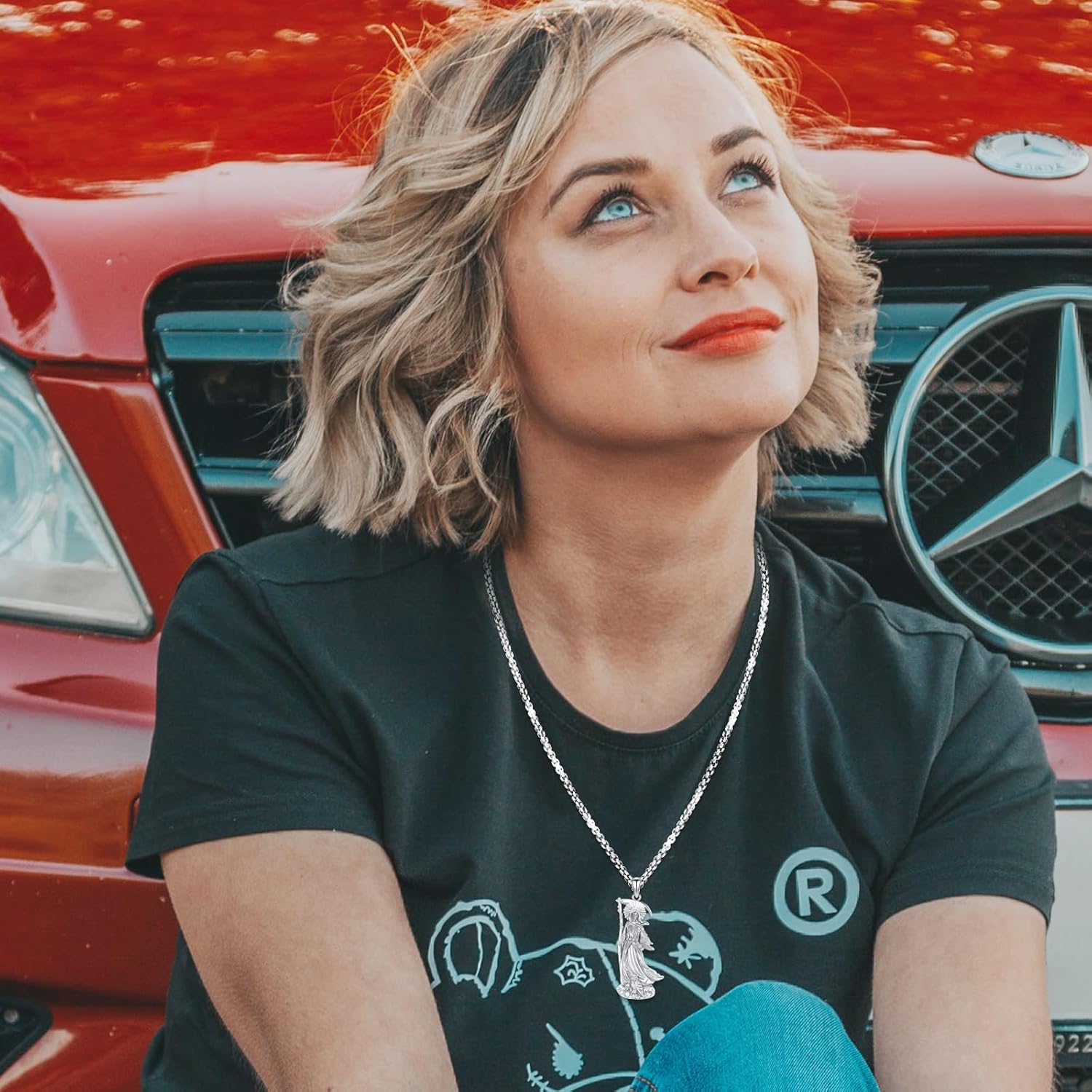 Pentagram/Sun Moon/Celtic Witches Knot/Santa Muerte/Triple Moon Goddess/Hecate Necklace Sterling Silver Magic Wiccan Pagan Amulet Jewelry for Women Men - Image 5