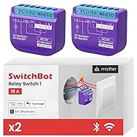 Vista 10 de SwitchBot Interruptor WiFi compatible con Alexa/Apple Home/Google Home/Matter (se requiere Hub), Módulo de interruptor de relé de medición