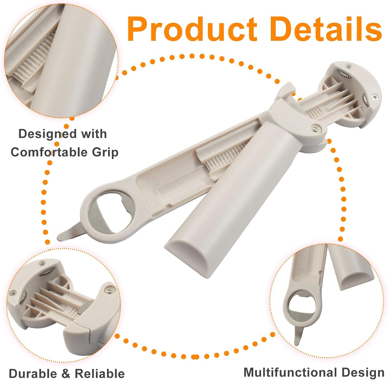 Multifunctional Opener, White, 1 Pack