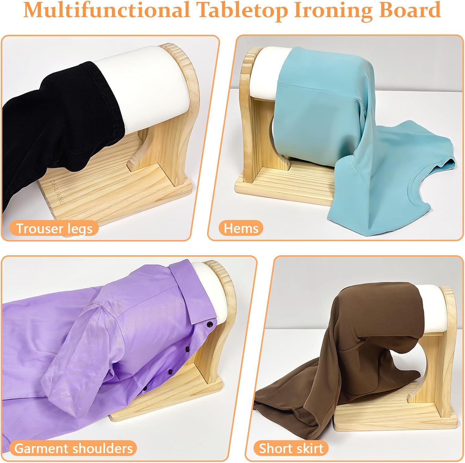 Tailor’s Shoulder Ironing Board, Padded Chest & Cotton Cover Shoulder Pressing Board with Sturdy Pine Wood Base, Iron Pad for Household Ironing, Tailoring Studio Ironing