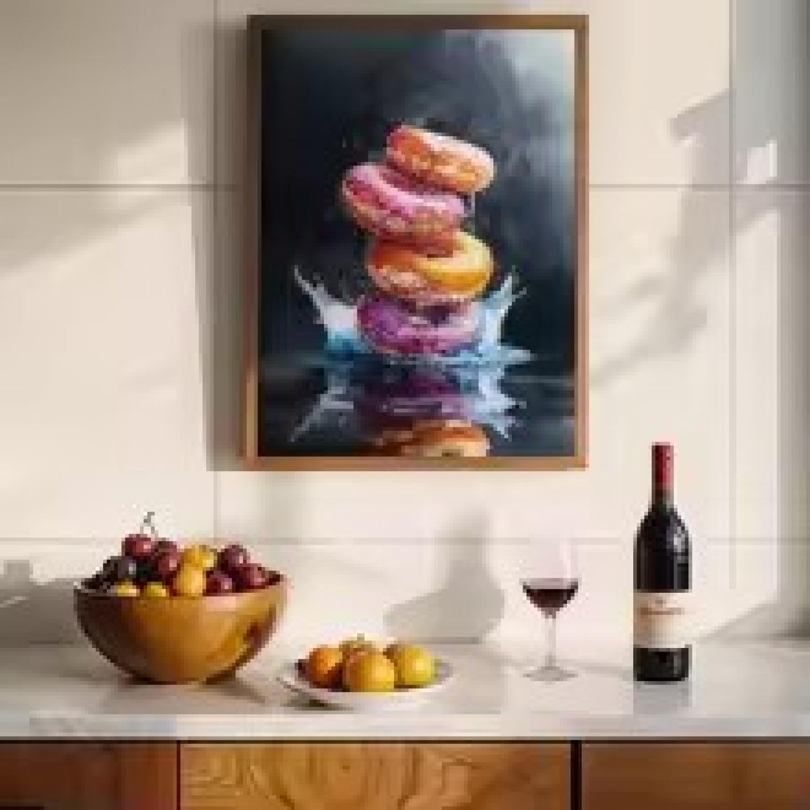 Impression murale 60x90cm toile decoration salon avec cadre