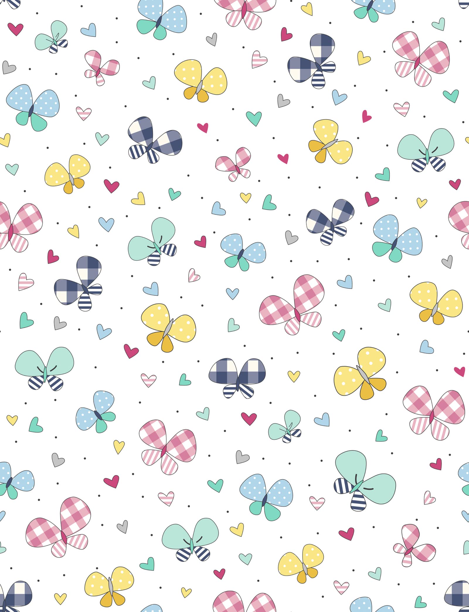 COOL KIDS Saco nórdico sin Relleno Vichy Butterly Cama 90