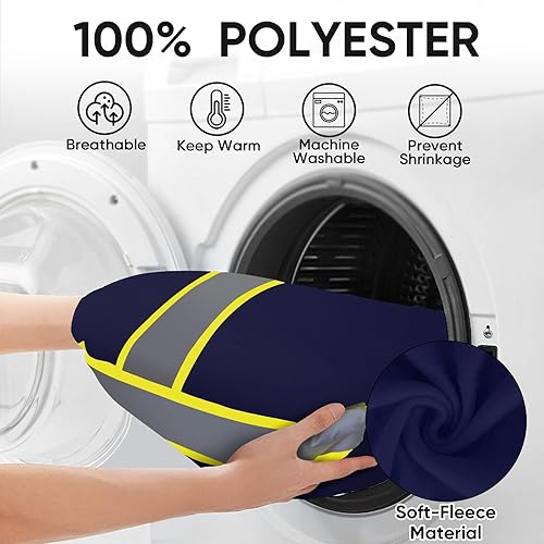 Miniatura 6 de TICONN Chaqueta con capucha de seguridad, sudadera con capucha reflectante de alta visibilidad, equipo de PPE para clima frío cumple con ANSI III