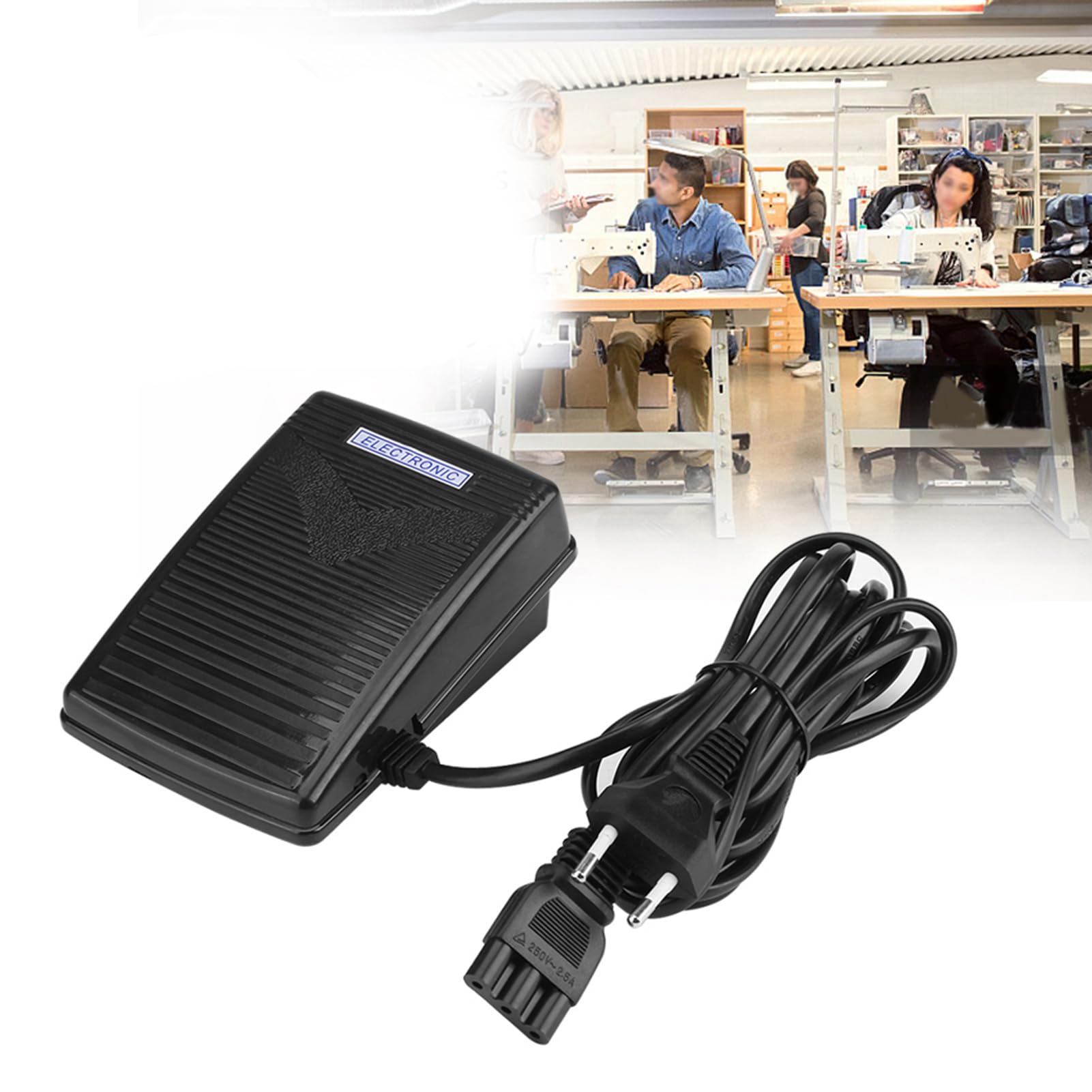 pedale macchina da cucire singer + Pedale di Comando Eettronica 110V Pedale Controllo per Macchina da Cucire Elettronica con Comando a Pedale con Cavo di Alimentazione per FY2301(EU-Plug)
