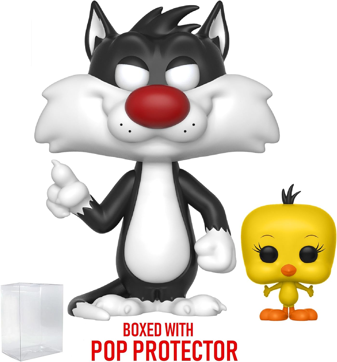 Funko Pop! Animation: Looney Tunes - Sylvester and Tweety Vinyl Figure (Bundled with Compatible Box Protector Case), Multicolored, 3.75 inches