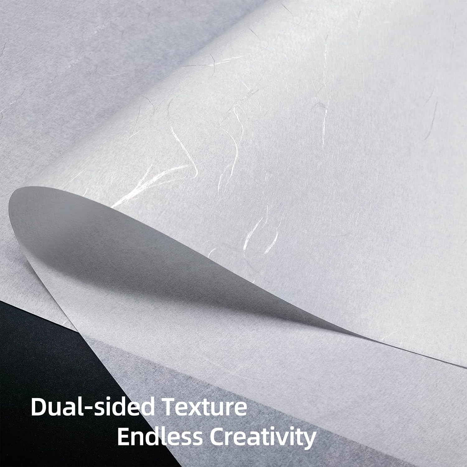 MLNSUNNY 50 Sheets 15.75"x15.75" Silver Thread Artist Textured Paperr for Mixed Media Art,Suitable for Gelli Plate Printing,Printmaking,Collage,Cyanotype Painting,Origami and Gift Wrappin