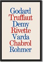 Framed Film Directors Names Poster Canvas Print Art, Modern Pictures Painting Wall Art Prints, Elegant Quirky Wall Decoration Home Decor for Living Room Apartment (Blank Framed,8L X12W)