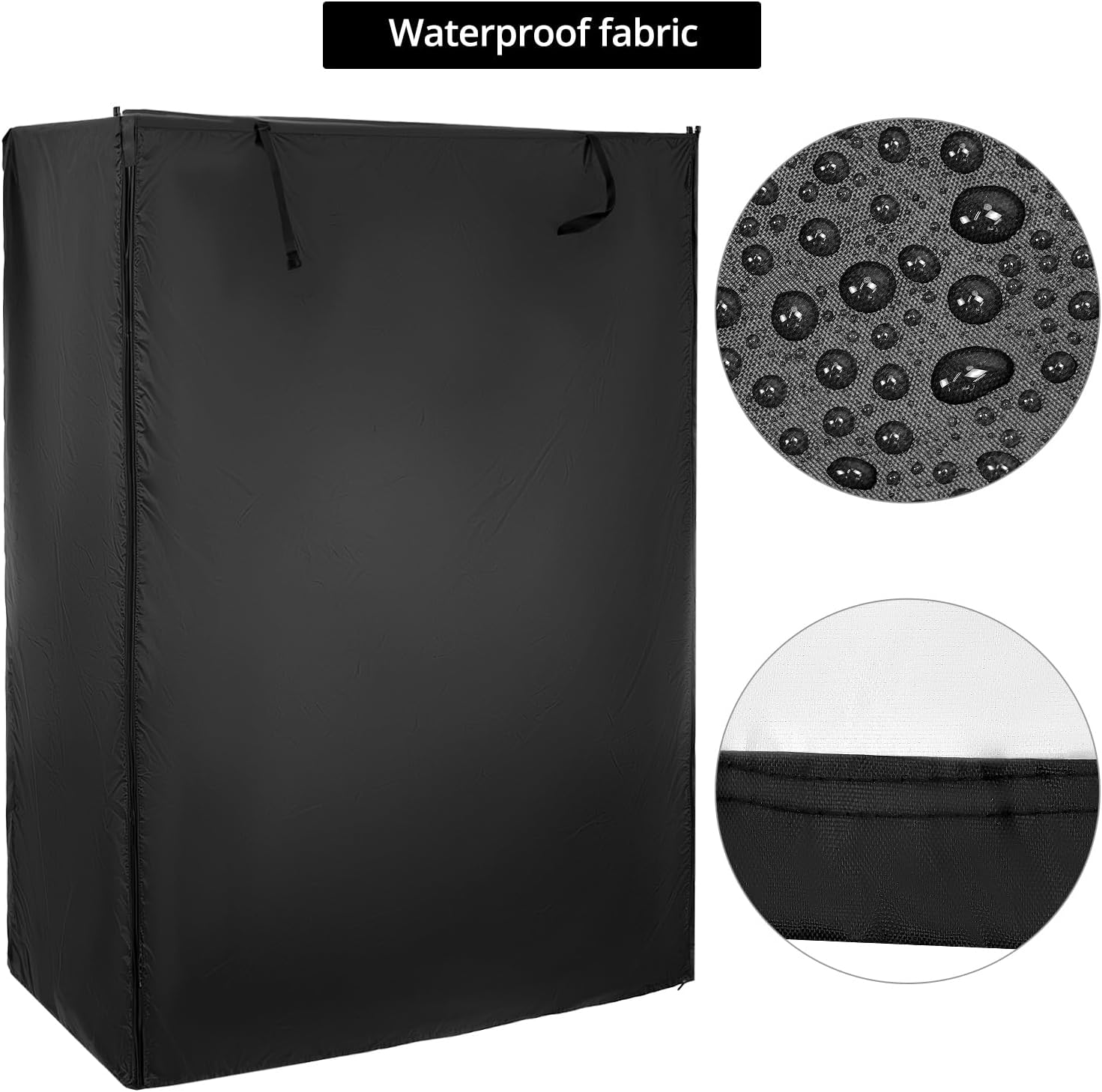 QWORK Shelf Units Cover, Heavy Duty Waterproof Wire Rack Cover for Shelf 48"x24"x 72"