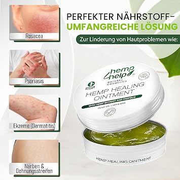 H4H Bio Hanfsalbe für sehr trockene schuppende & juckende Haut – Pflege mit Manuka Honig Propolis & Bienenwachs – für Ellenbogenbeugen Kniekehlen Babyhaut & Hände – 100ml Apothekenqualität