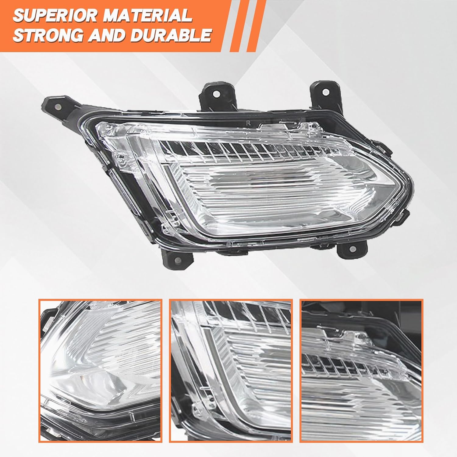 JX RACING 2PCS LED Fog Light Compatible with Chevy Equinox L LT LS 2016 2017 Front Fog Lamps Assembly DRL Passenger Driver Side Left and Right Clear Lens Pair GM2563111 GM2562111