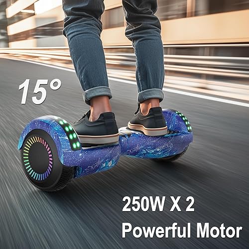 Miniatura 6 de Kids Scooter with Bluetooth Speaker & Corlorful LED Lights, Dual 250W Motor 7.5 Mph Speed, Gifts for All Ages
