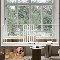 Vista 11 de Fairy Baby Guardias de ventana para niños, barras de seguridad para puertas de ventana de seguridad, color blanco, se ajustan a 36.6-61.8 pulgadas