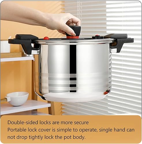 Miniatura 9 de Olla a presión de gran capacidad fácil de usar olla a presión Estufa eléctrica Estufa de ahorro de energía Ollas de seguridad, rojo