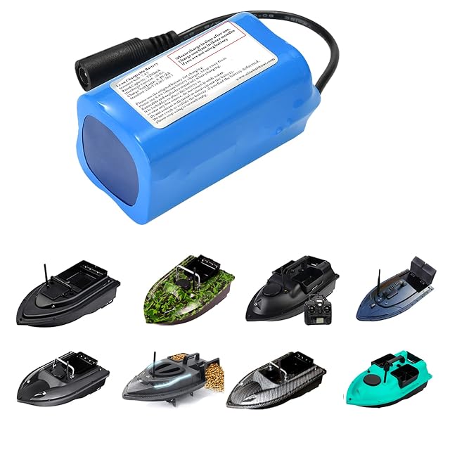 Batería recargable Lipo 7,4 V 12000 mAh para barco barchino carpfishing batería de repuesto para barcos…