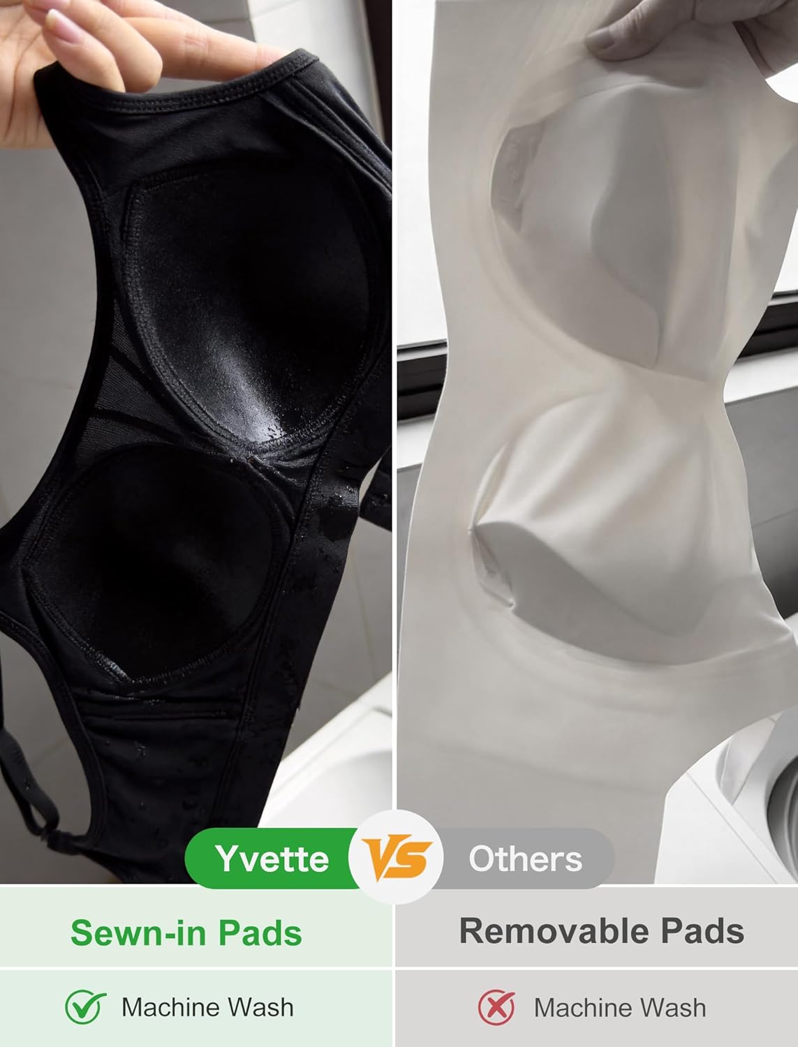 Yvette Front Closure High Support Sports Bras for Women Double Strpas Plus Size Sports Bra with Sewn in Pads - Image 4