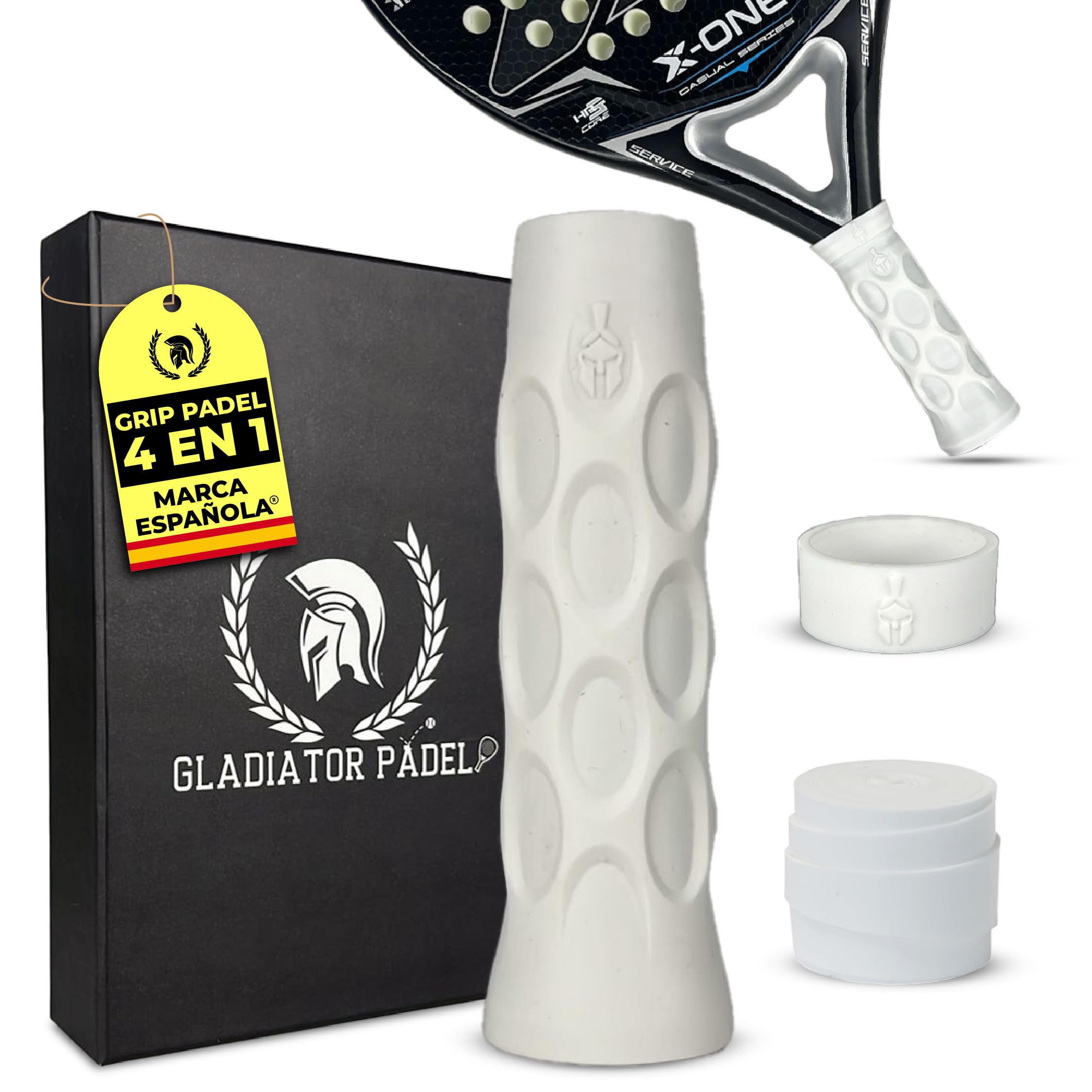 Embuñadura Pala Padel Antivibración Grip Octagonal con Straps