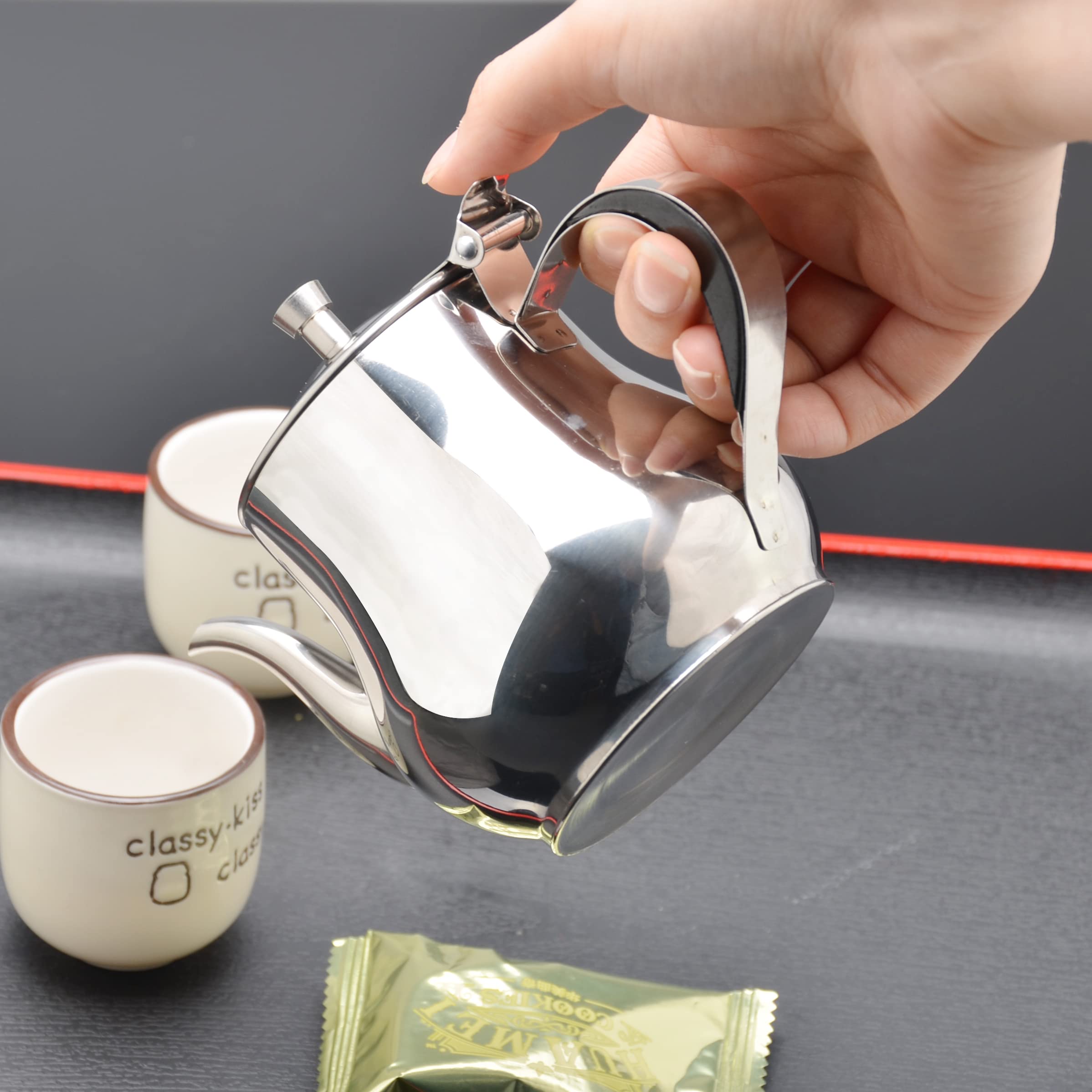 SANQIAHOME 360ml(12Oz) stainless steel small teapot