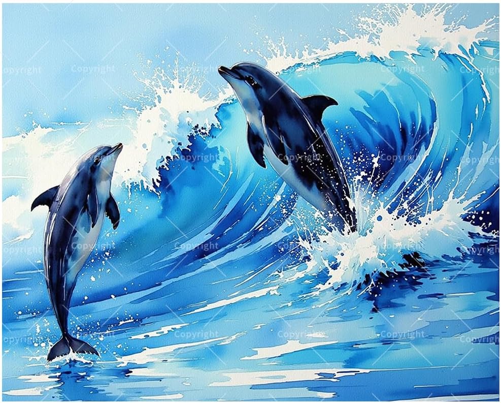 Underwater Otter Paint by Numbers Kit for Adults - DIY Sea Otter Swimming with Colorful Coral Painting on Canvas 16x20 Inches, Acrylic Paint Set for Beginners, Art for Home Decoration or Gifts image 4
