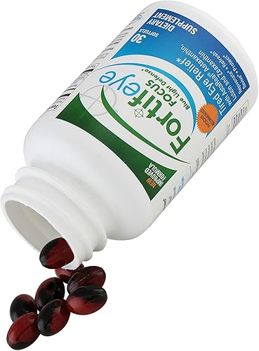 Miniatura 5 de Fortifeye Focus - Suplemento para el cuidado de los ojos  Triple carotenoide que incluye astaxantina, luteína y zeaxantina  30 cápsulas de cápsulas