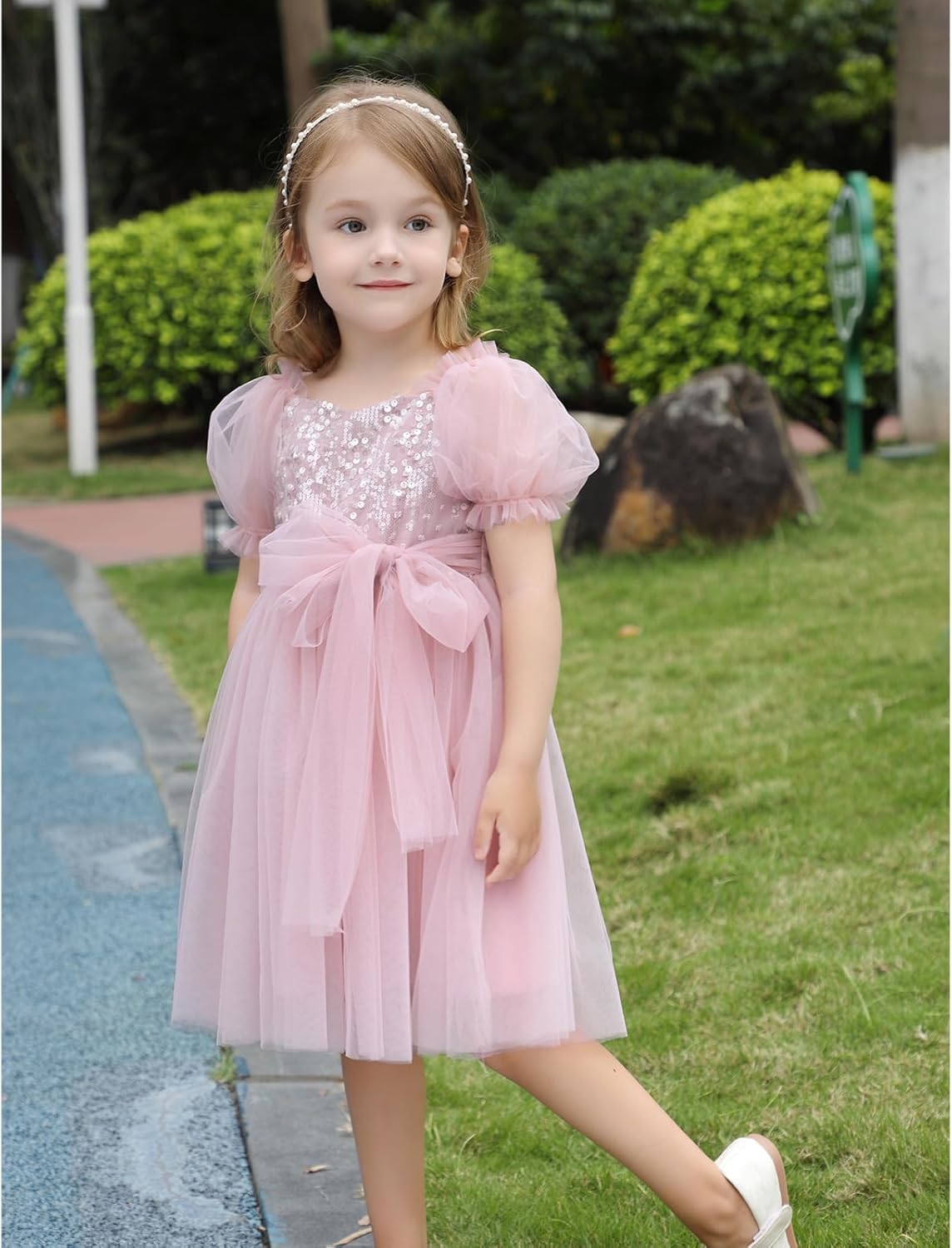 Tutu.kk Toddler Tutu Dress Girls Short Sleeve Fluffy Tulle Party Casual Dresses for 2-8 Years Kids - Image 4