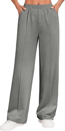 Gracyoga Women Wide Leg Casual Pants High Waisted Sweatpants Dress Pants Stretchy Work Pants Slacks Trousers with Pockets
