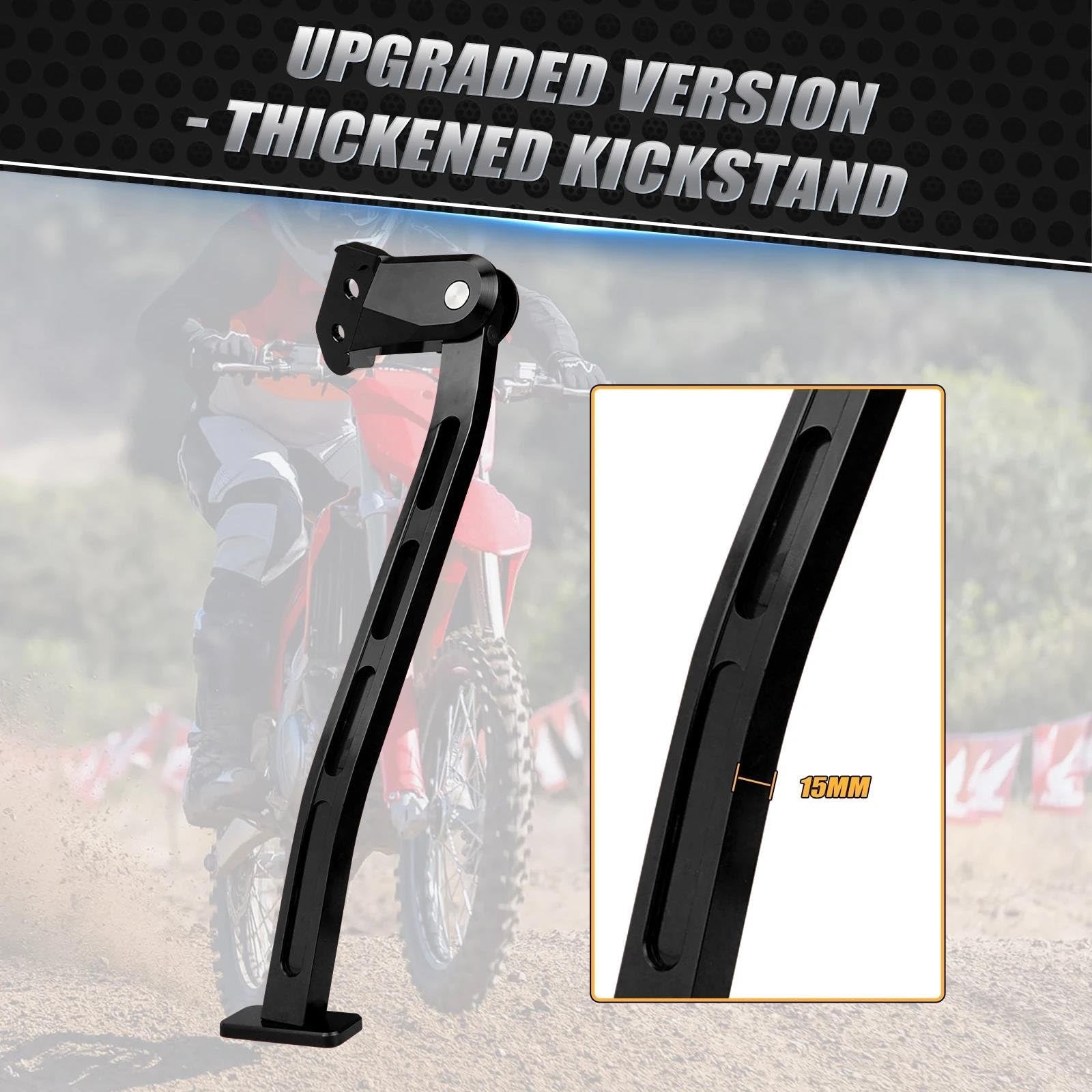 Rivestimenti Laterali Moto Cavalletto Kick Side Stand Staffa per CRF250R CRF450R 2013-2018 CRF450RWE 2019-2020 CRF 250R 450R 450RWE(Nero)