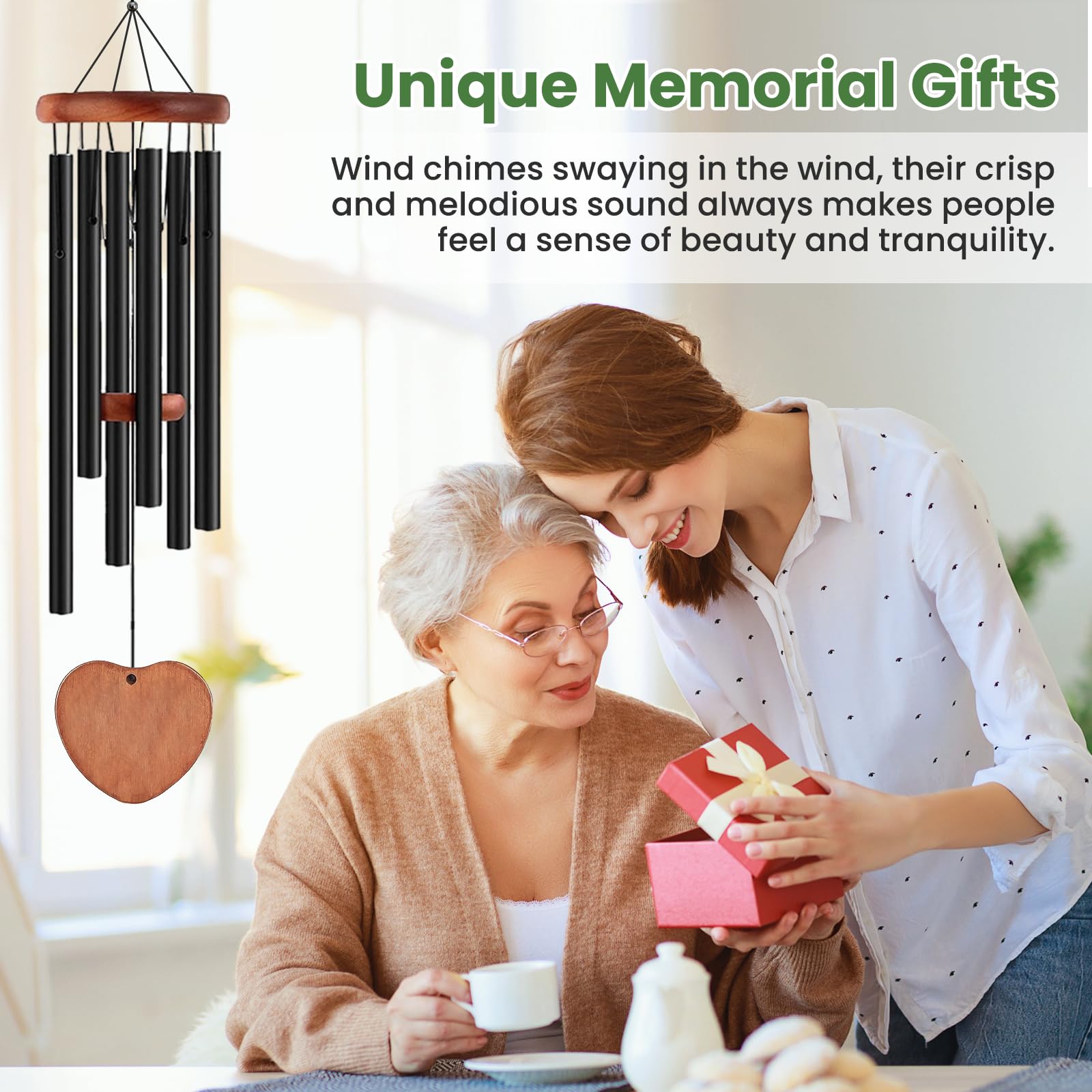 YITGOG Wind Chimes, 30 Inch Aluminum Tubes Wind Chimes for Outside Garden Yard Home Outdoor Indoor Memorial Wind chimes Hanging Chimes - Image 2