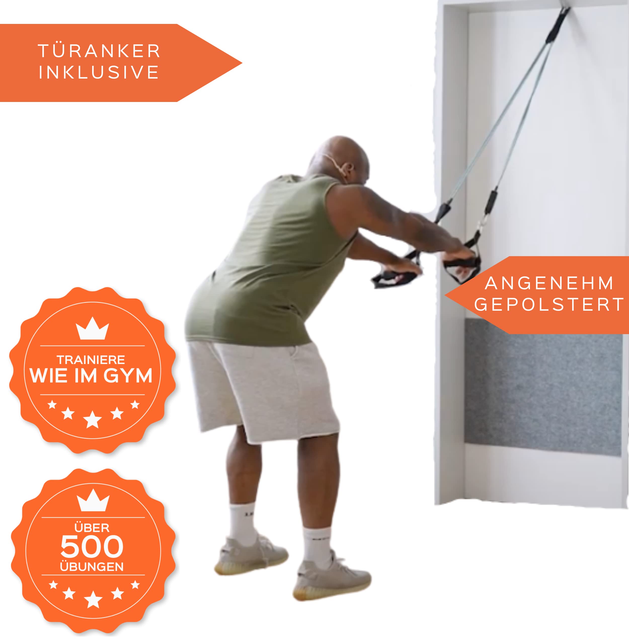 PAKAMA - Premium Widerstandsbänder (inkl. App) mit Stange oder Griffe für Home Workout & Krafttraining Zuhause - Extrem Resistance Bands 4,5kg - 24kg - Fitness-Bänder für bis zu 220kg Widerstand