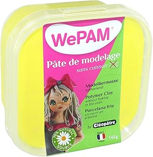 WePAM - PFWYEL-145 - Pasta de porcelana fría, 145 gr, color amarillo