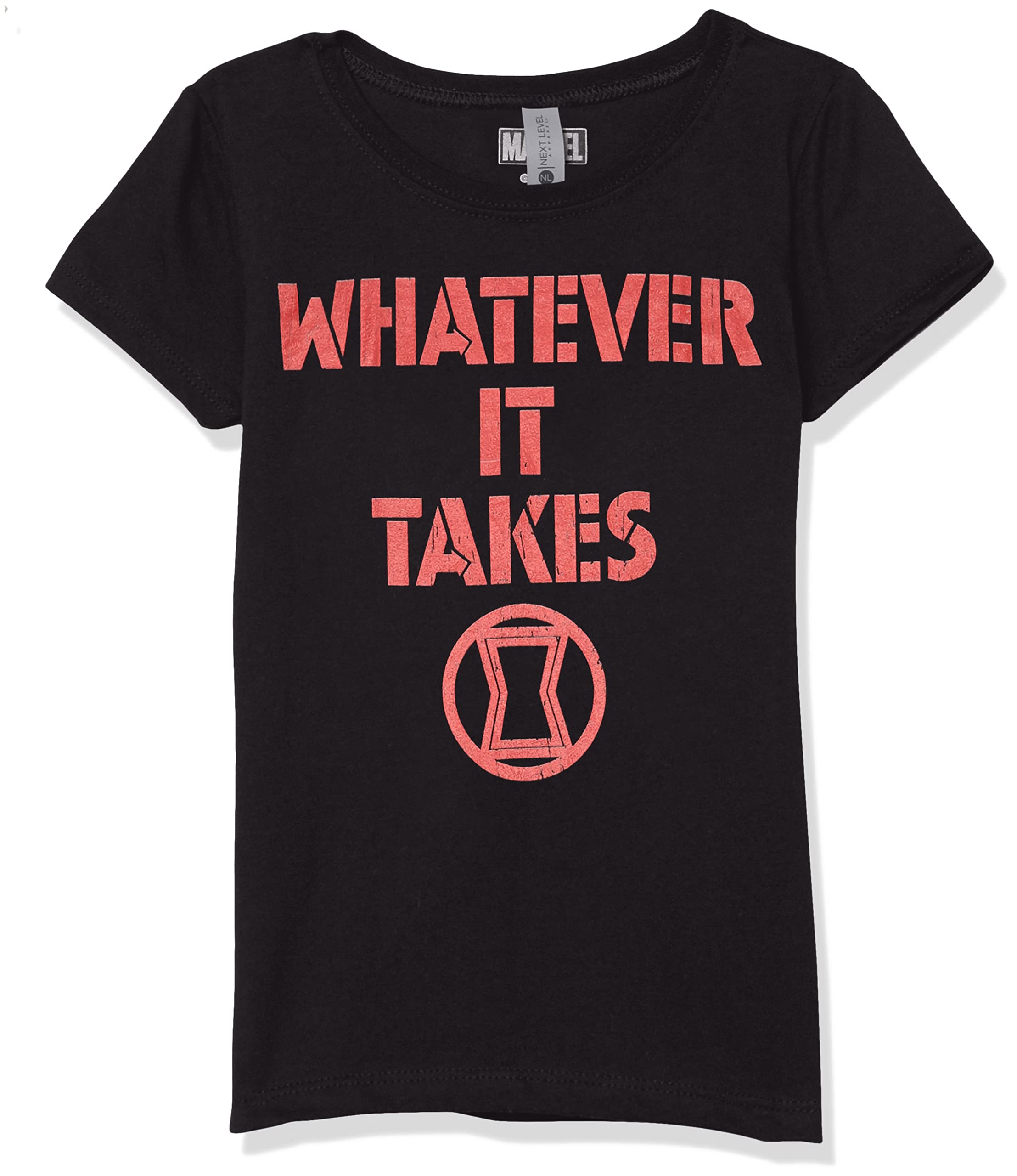 T-shirt Black Widow Marvel fille noir XL en coton confortable - 3