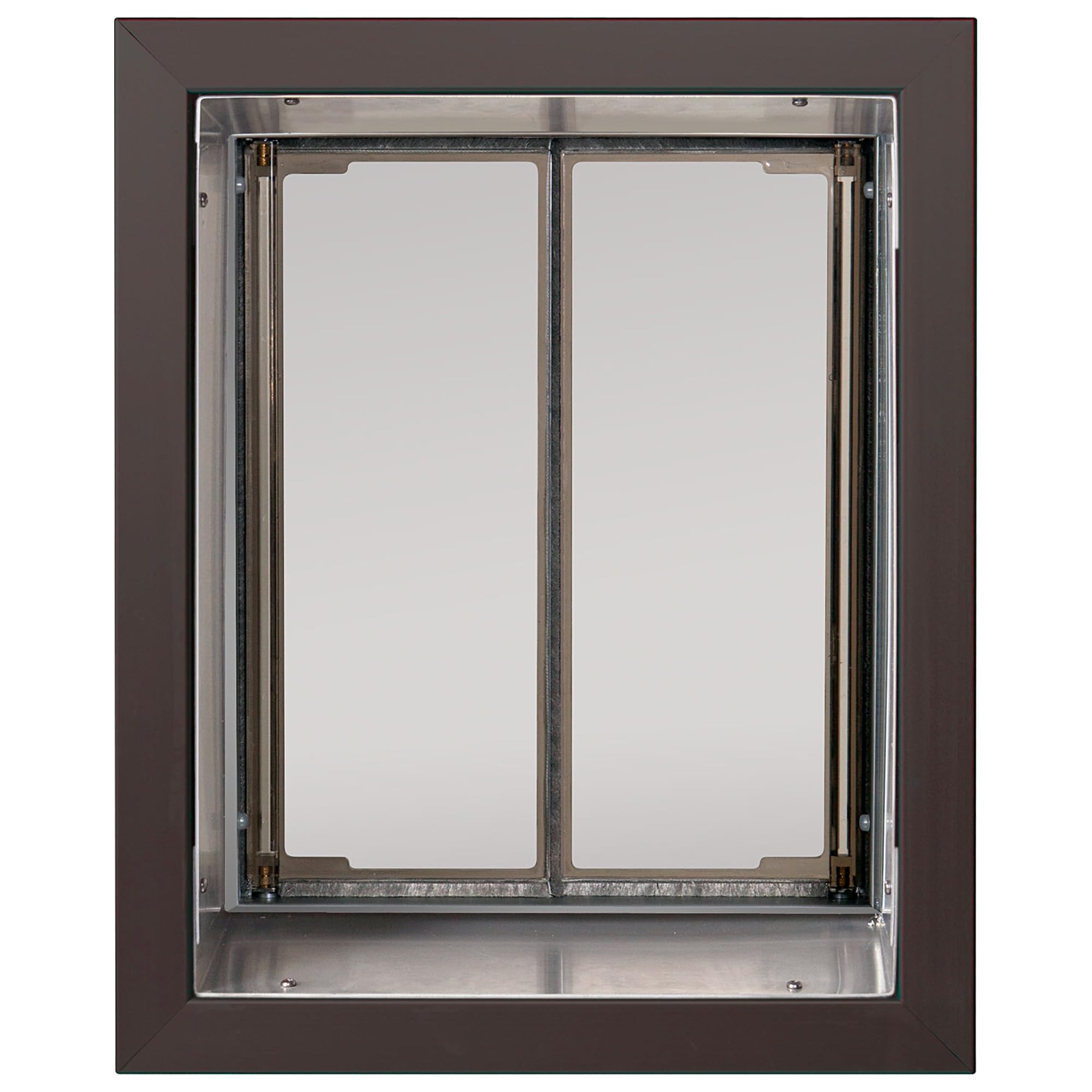 PlexiDorPerformance Pet Doors for Dogs and Cats - Wall Mount Dog Door with Lock and Key - Bronze, Large Size