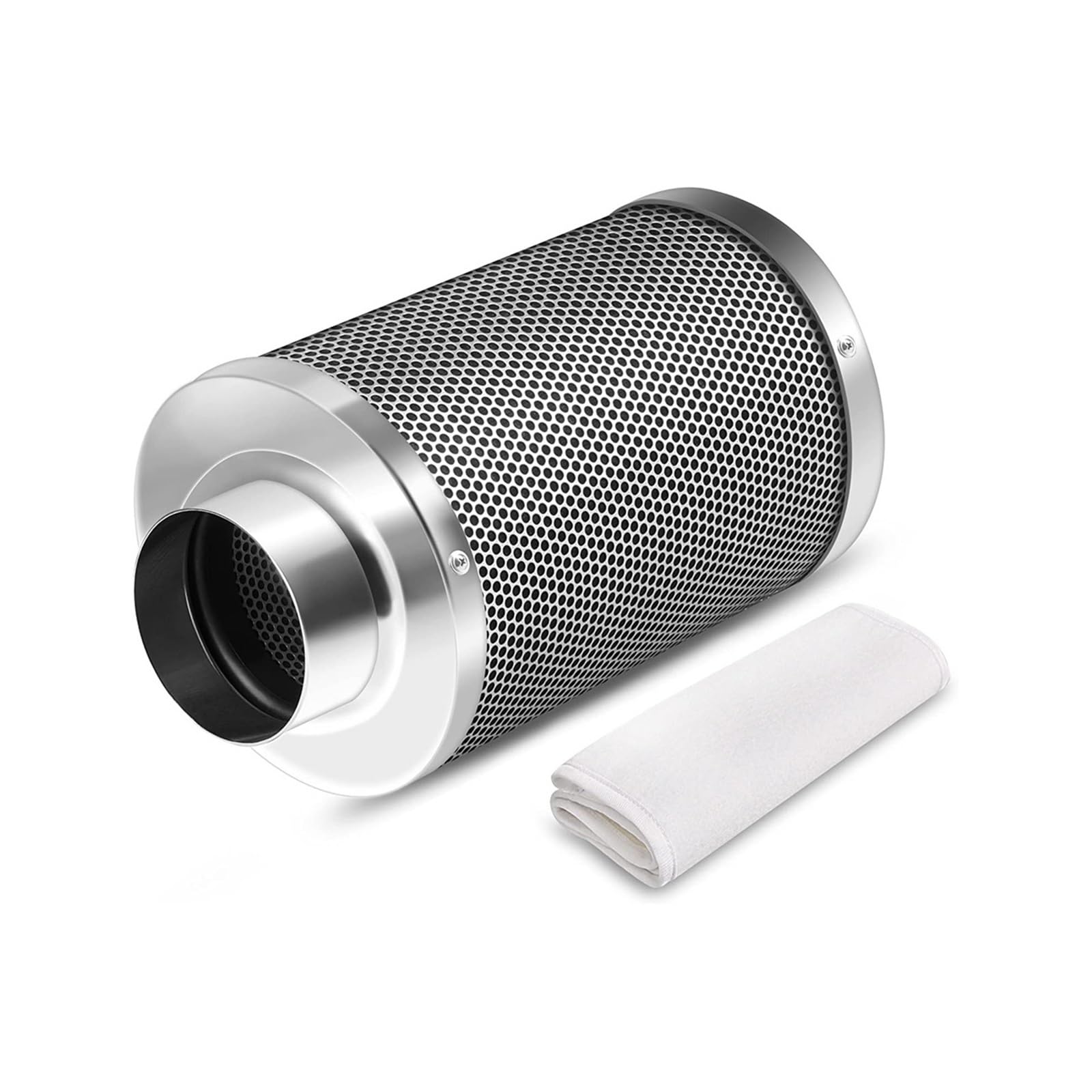Filtro De Aire De 4 Pulgadas, Control De Olores, Brida Reversible, Prefiltro Incluido, Depurador De Olores for Habitaciones De Tienda De Cultivo, Elemento, Carbono, Aire
