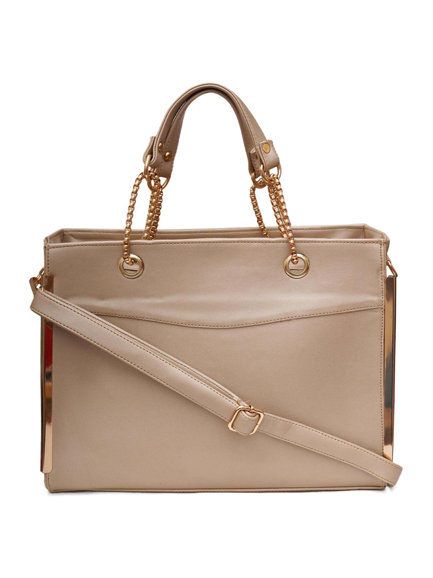 FABBHUE Solid Gold Vegan Leather Handheld Bag for Women/Girls (B0D7WB3F9T) Amazon Price History, Amazon Price Tracker