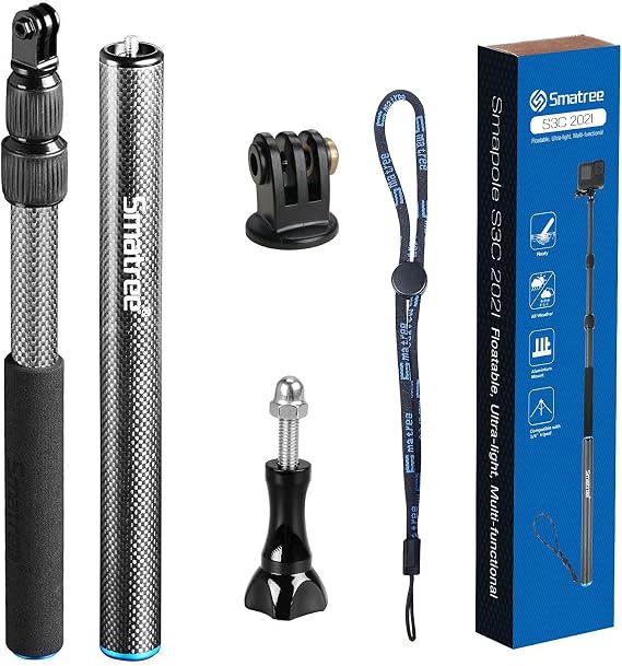 Smatree Carbon Fiber Detachable Extendable Floating Pole Selfie Stick