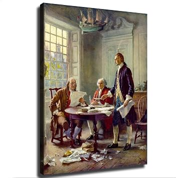 SaiFfe The Declaration of Independence and Aesthetics Poster Decorative Painting Print Modern Home Bedroom Living Room Decoration Canvas Wall Art Aesthetic Unframed,1216inch
