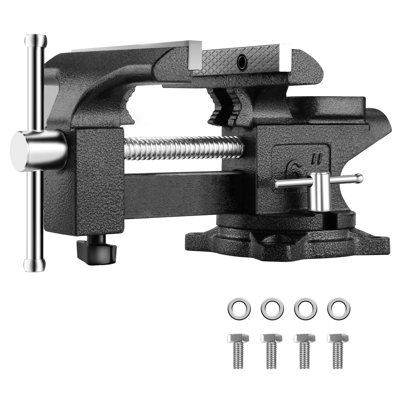 TEENO Tornillo de banco 6" 7.6kg 150mm Tornillo de banco para trabajos pesados, fuerza de sujeción 1000kg