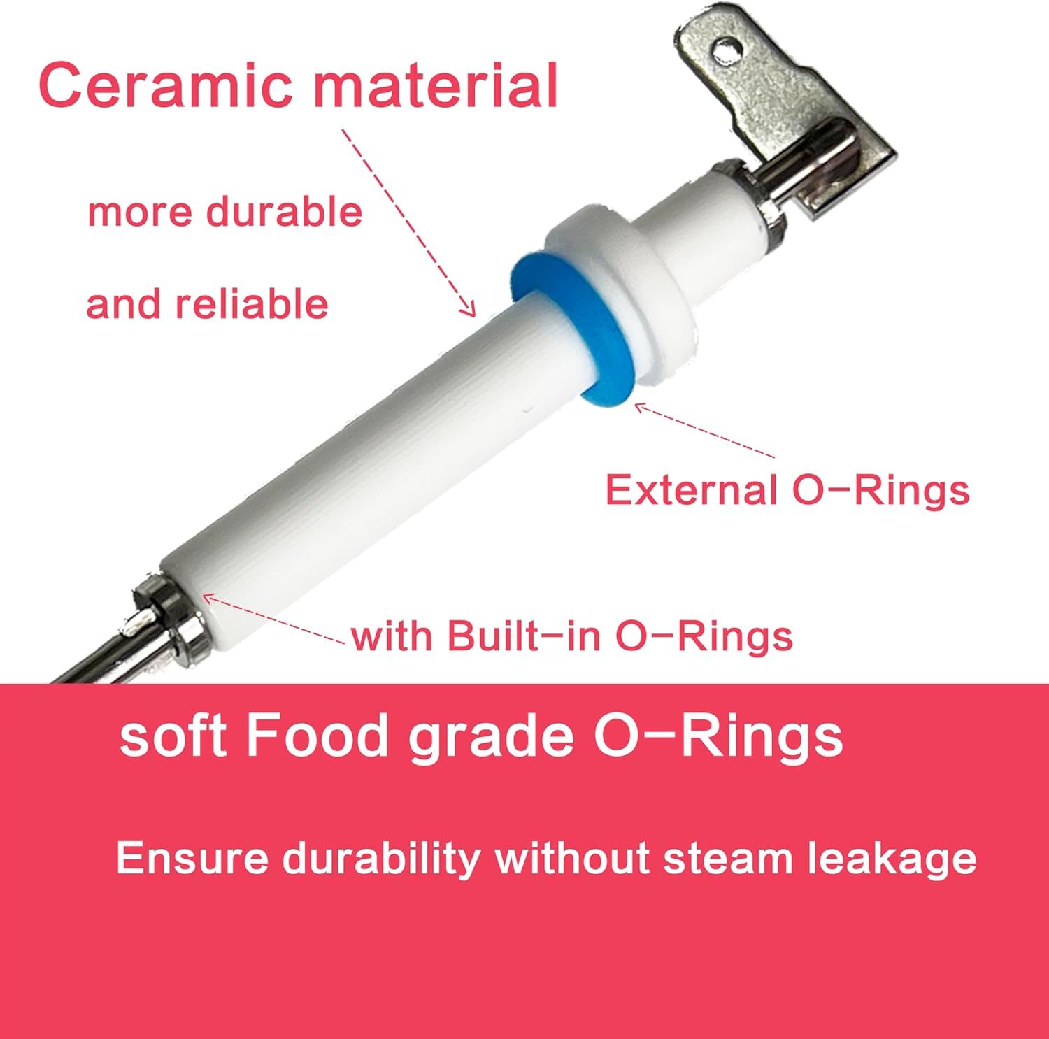 SP0001820 Steam Probe Set | Compatible Replacement for Breville Sage Dual Boiler, Oracle, and Oracle Touch Espresso Machines BES900 BES920, BES980/08.5 and BES990 | Set of 3 with O-Rings