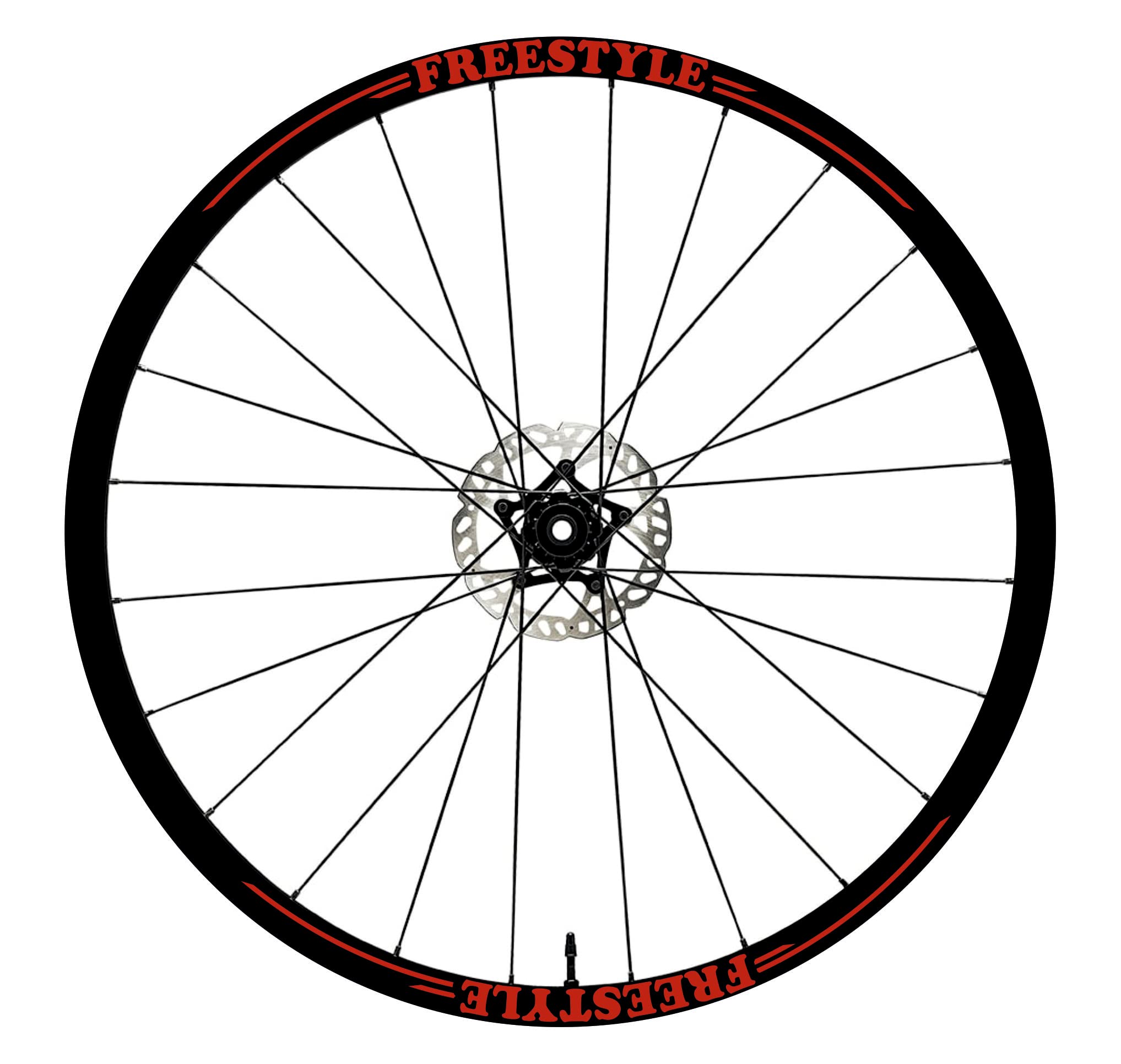 Adesivi Per Cerchi Bici DualColorStampe: Per Ruote 26-29", Arancione, Resistenti Ai UV - Foto 8