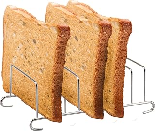 VFM - Air Fryer Wire Toast Rack - Air Fryer Accessory - 15.5cm X 8.5cm X 5.5cm for Oven and Press Cooker, Barbecue, Roasting Oven Air Fryers Ovens - Silver