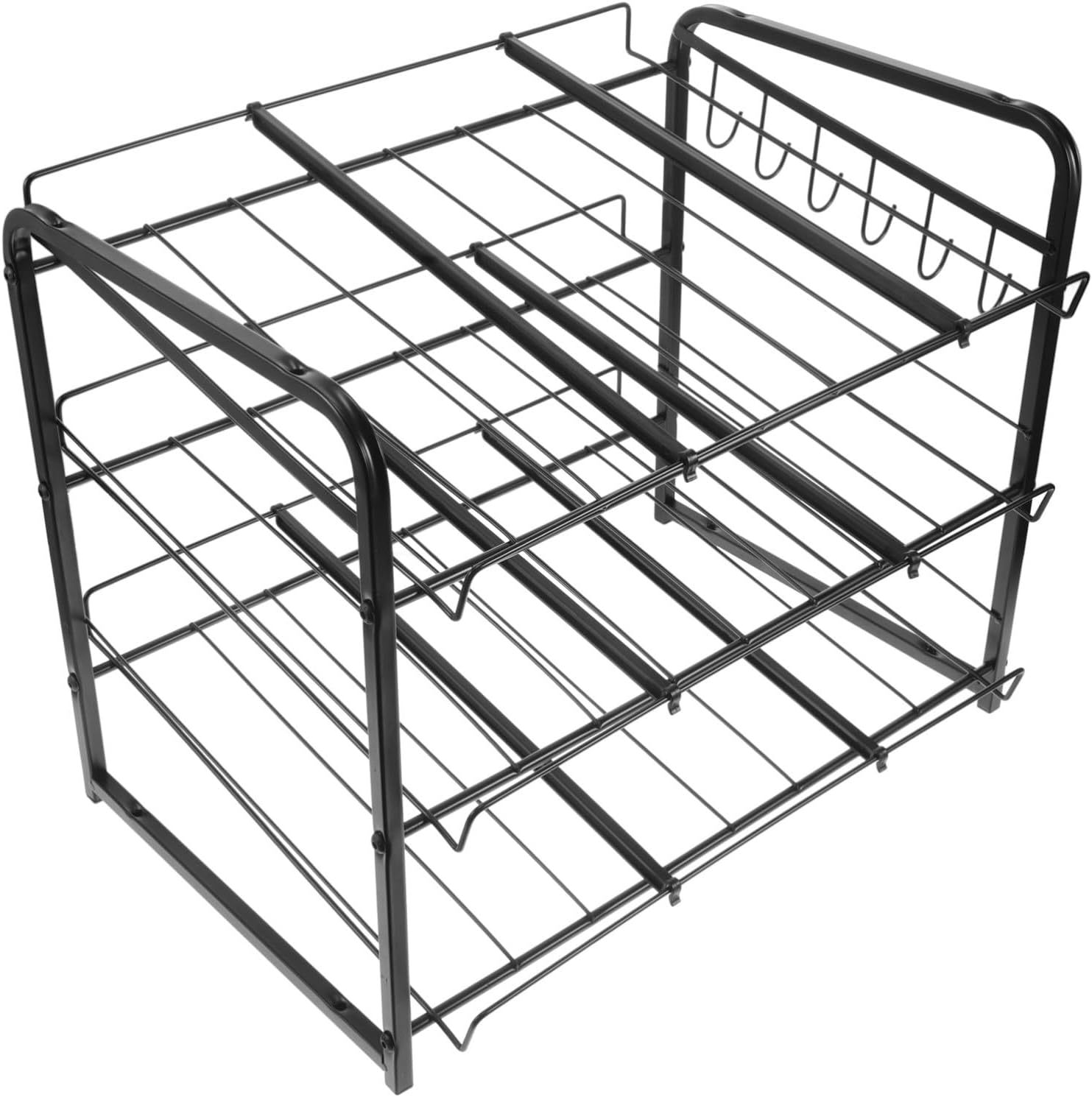 Stackable Soda Can Organizer Multi-layer Storage Rack for Refrigerator Pantry and Countertop Efficient Beverage Dispenser for Canned Drinks and Snacks Design for Home Use