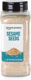Amazon Grocery Sesame Seeds 20 Oz - Toast for Nutty Flavor, Versatile Pantry Staple for Cooking & Baking